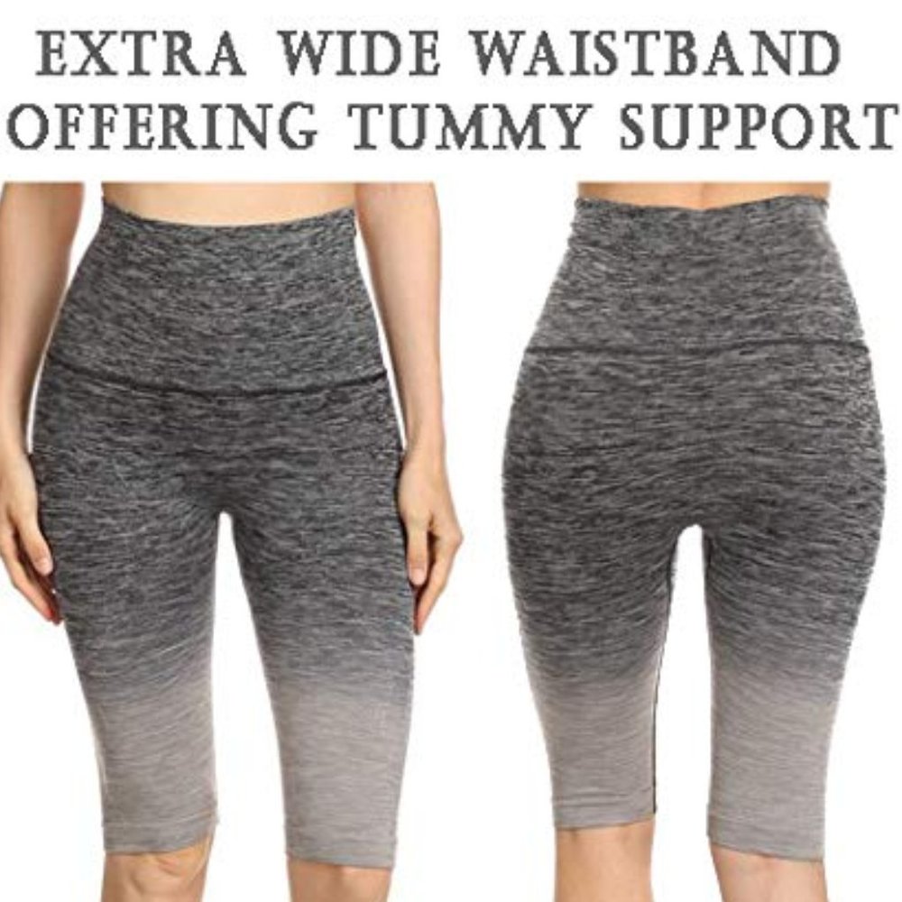 NWT Seamless High Waist Yoga Dry-Fit Ombre compression Leggings Tummy support - Picture 5 of 6